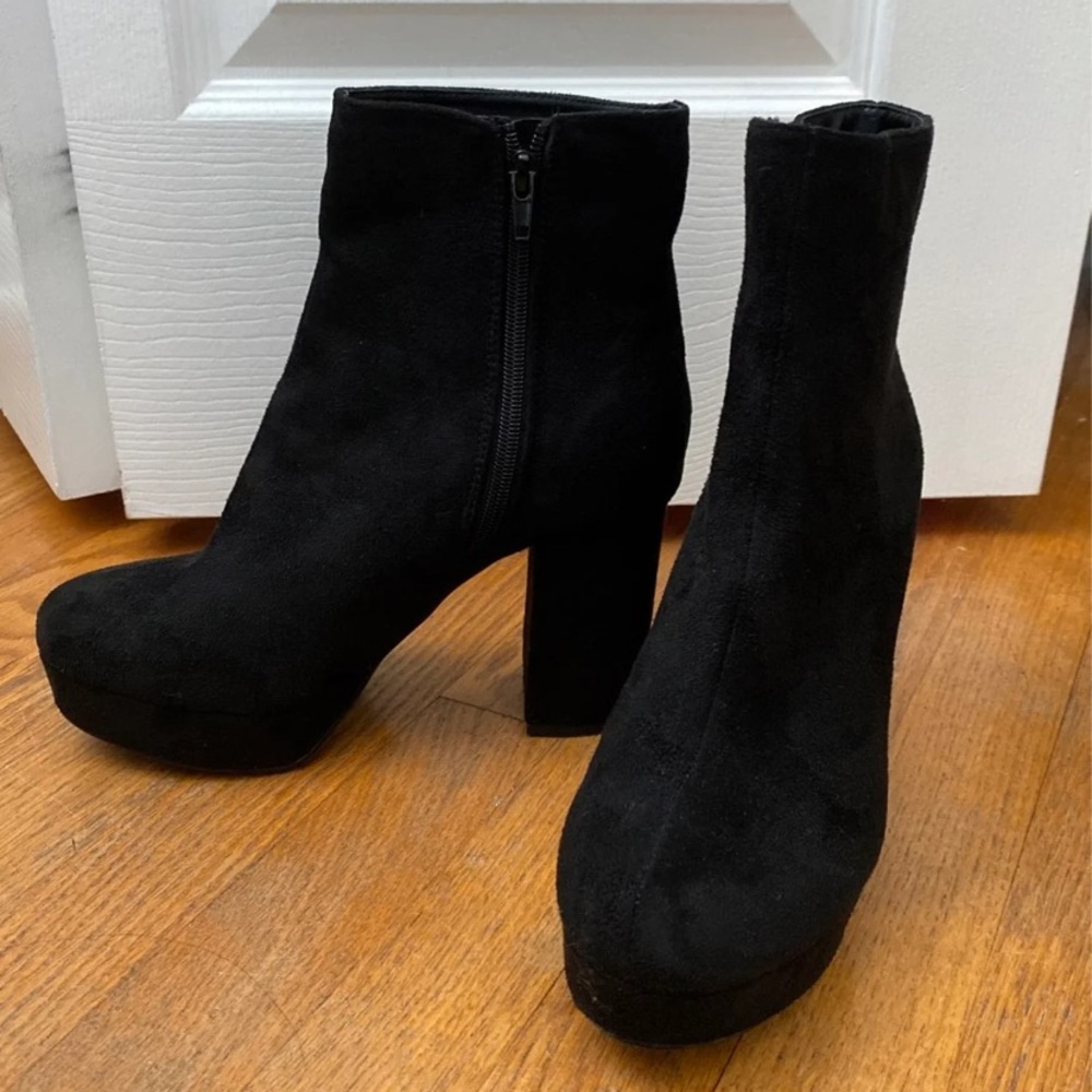 Lulu's Black Ankle Boots